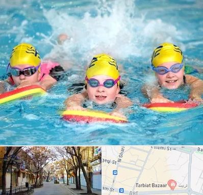 آموزش شنا کودکان در تربیت تبریز
