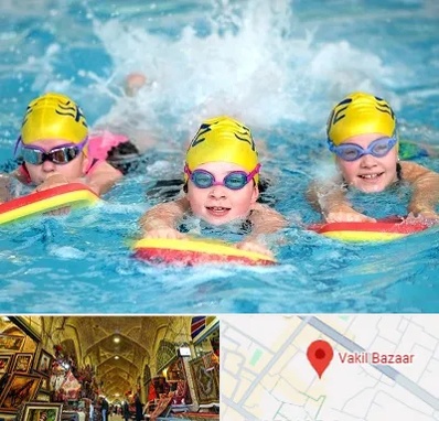 آموزش شنا کودکان در بازار وکیل شیراز