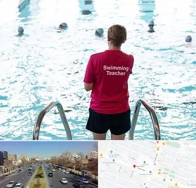 دوره مربیگری شنا در بلوار معلم مشهد