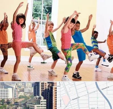 کلاس ایروبیک کودکان در خیابان بهشتی