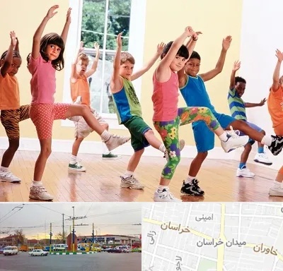 کلاس ایروبیک کودکان در میدان خراسان