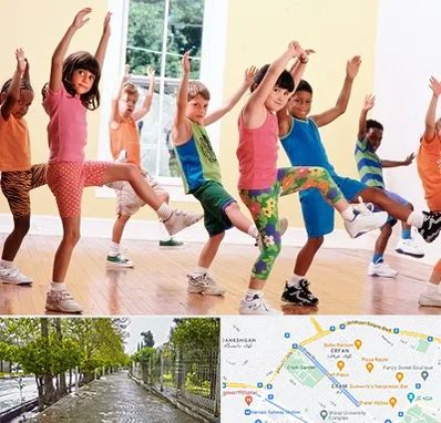 کلاس ایروبیک کودکان در خیابان ارم شیراز