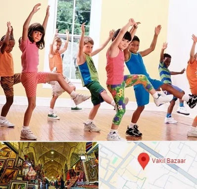 کلاس ایروبیک کودکان در بازار وکیل شیراز