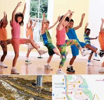 کلاس ایروبیک کودکان در خیابان نیایش شیراز