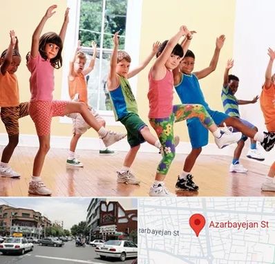 کلاس ایروبیک کودکان در خیابان آذربایجان