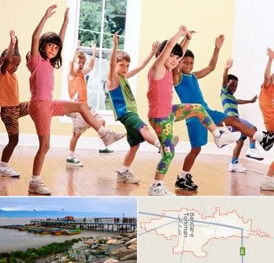 کلاس ایروبیک کودکان در بندر ترکمن