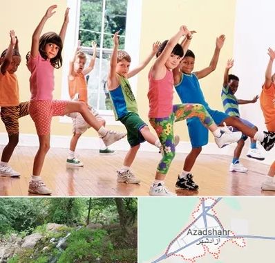 کلاس ایروبیک کودکان در آزادشهر