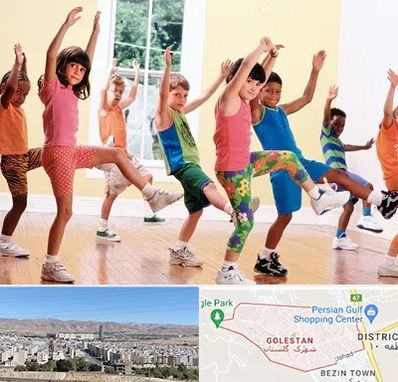 کلاس ایروبیک کودکان در شهرک گلستان شیراز
