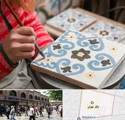 کلاس آموزش نقاشی روی سرامیک در بازار تهران