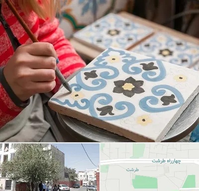 کلاس آموزش نقاشی روی سرامیک در طرشت