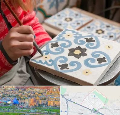 کلاس آموزش نقاشی روی سرامیک در رشدیه تبریز