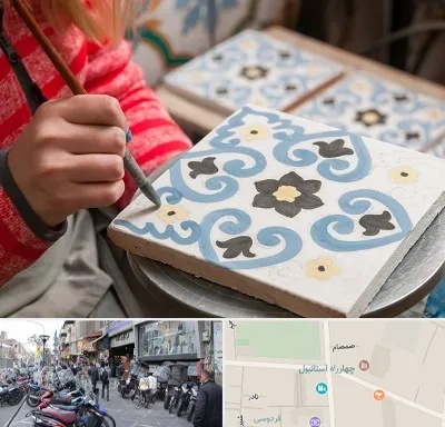 کلاس آموزش نقاشی روی سرامیک در چهارراه استانبول