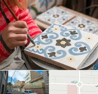کلاس آموزش نقاشی روی سرامیک در خزانه