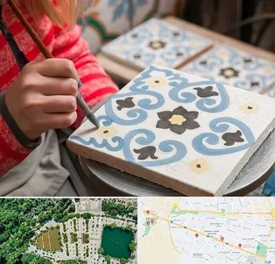 کلاس آموزش نقاشی روی سرامیک در وکیل آباد مشهد