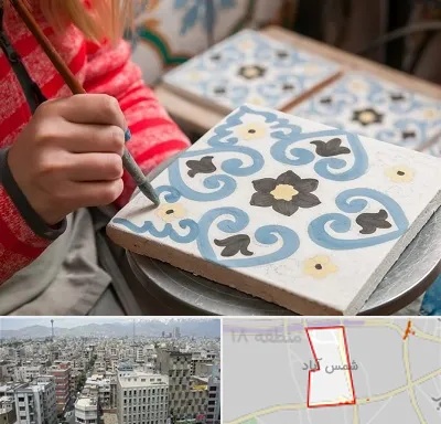 کلاس آموزش نقاشی روی سرامیک در شمس آباد تهران