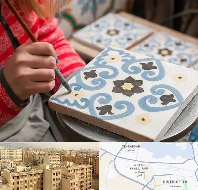 کلاس آموزش نقاشی روی سرامیک در جنوب غرب تهران