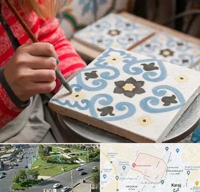 کلاس آموزش نقاشی روی سرامیک در شاهین ویلا کرج