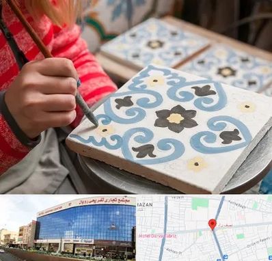 کلاس آموزش نقاشی روی سرامیک در نصف راه تبریز