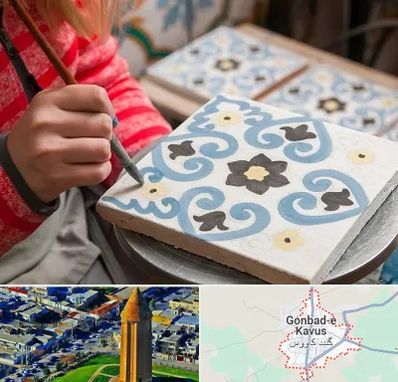 کلاس آموزش نقاشی روی سرامیک در گنبد کاووس