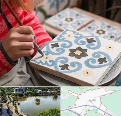 کلاس آموزش نقاشی روی سرامیک در لنگرود