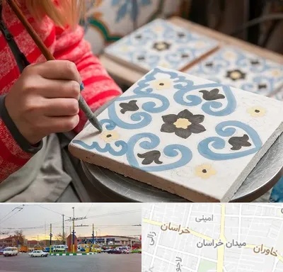 کلاس آموزش نقاشی روی سرامیک در میدان خراسان