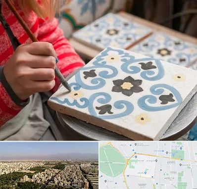 کلاس آموزش نقاشی روی سرامیک در نازی آباد