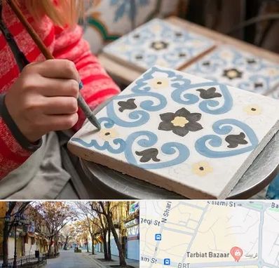کلاس آموزش نقاشی روی سرامیک در تربیت تبریز