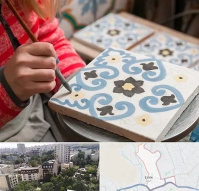 کلاس آموزش نقاشی روی سرامیک در اوین