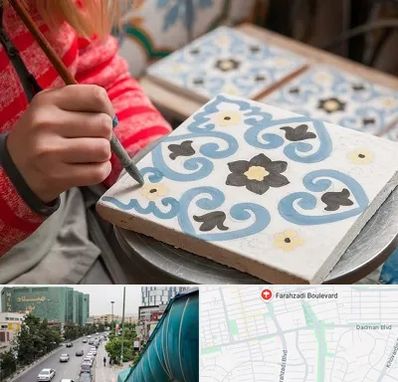 کلاس آموزش نقاشی روی سرامیک در بلوار فرحزادی