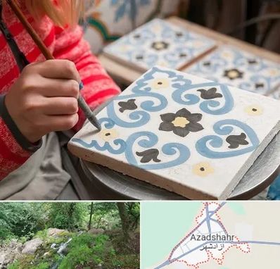 کلاس آموزش نقاشی روی سرامیک در آزادشهر