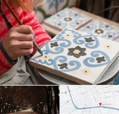 کلاس آموزش نقاشی روی سرامیک در ابوریحان تبریز