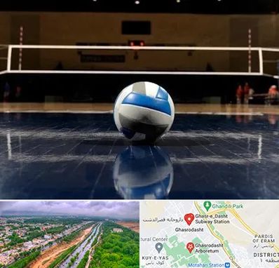 زمین والیبال در قصرالدشت شیراز