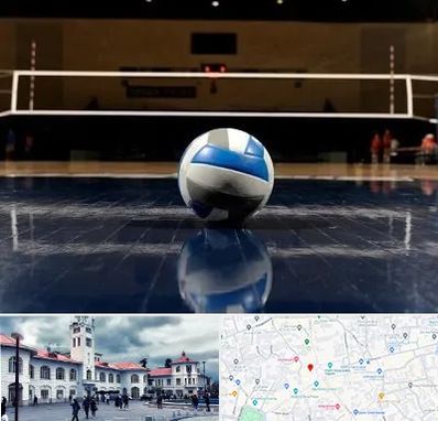 زمین والیبال در میدان شهرداری رشت