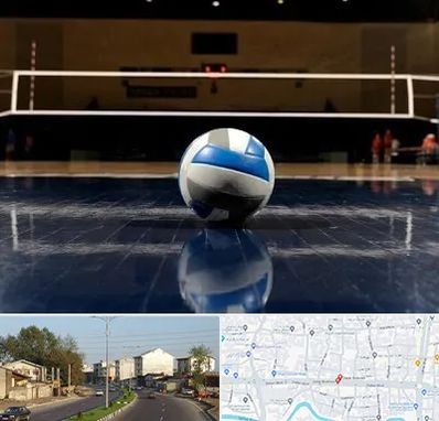 زمین والیبال در ضیابری رشت