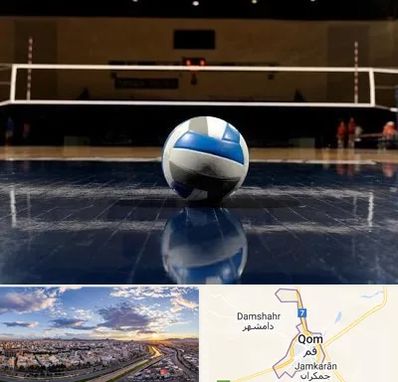 زمین والیبال در قم