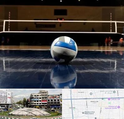 زمین والیبال در مرکز تهران