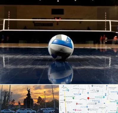 زمین والیبال در میدان حر