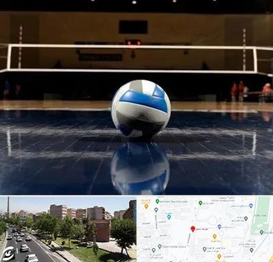 زمین والیبال در شهرک آزمایش