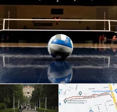 زمین والیبال در بلوار معلم رشت