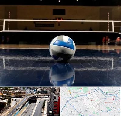 زمین والیبال در ستارخان شیراز