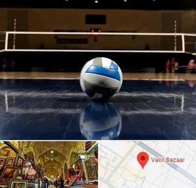 زمین والیبال در بازار وکیل شیراز