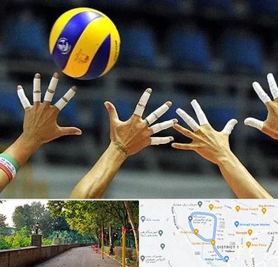 کلاس والیبال در فلکه گاز رشت