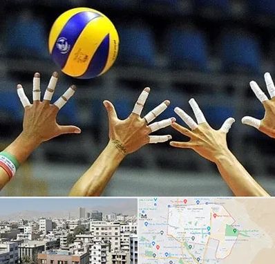 کلاس والیبال در منطقه 14 تهران