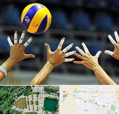 کلاس والیبال در وکیل آباد مشهد