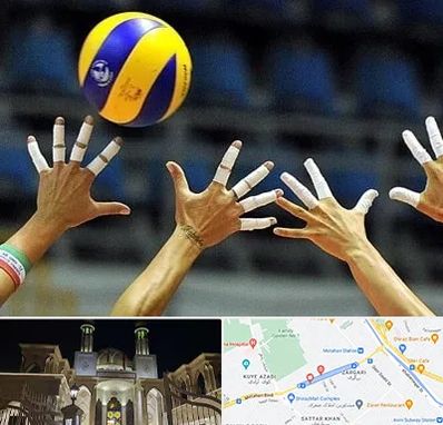 کلاس والیبال در زرگری شیراز