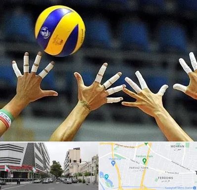 کلاس والیبال در بلوار فردوس