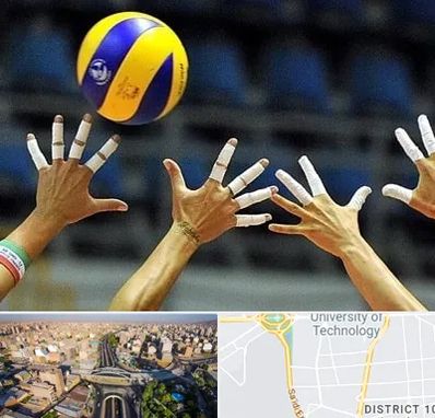 کلاس والیبال در استاد معین