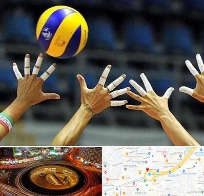 کلاس والیبال در میدان ولیعصر