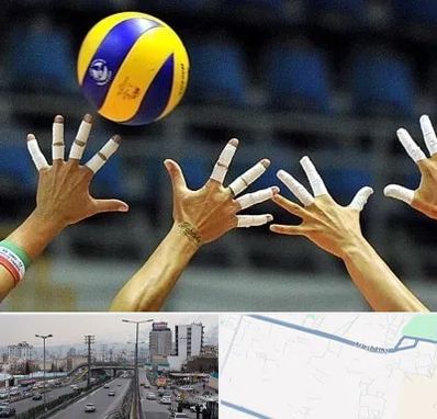 کلاس والیبال در بلوار ارتش