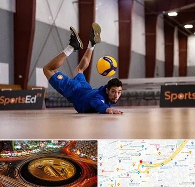 آموزشگاه والیبال در میدان ولیعصر